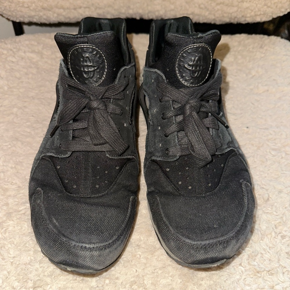 Nike Black Denim Huarache Shoes